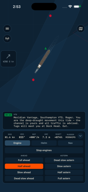 Make Way — container ship in the channel